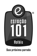 Logo Hotel Estação 101 preto e branco